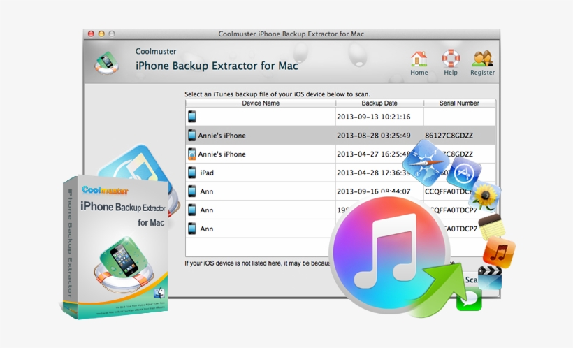 Iphone Backup Extractor For Mac - Itunes, transparent png #94493