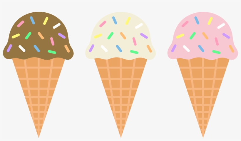 Clipart Black And White Download Sprinkles - Ice Cream Cones Clipart, transparent png #94518
