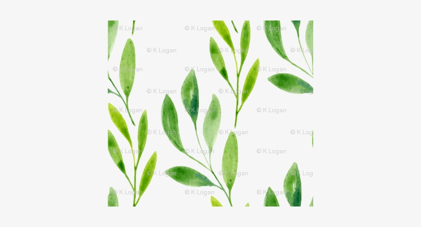 Watercolor Spring Summer Green Vines Cute - Watercolor Painting, transparent png #94596