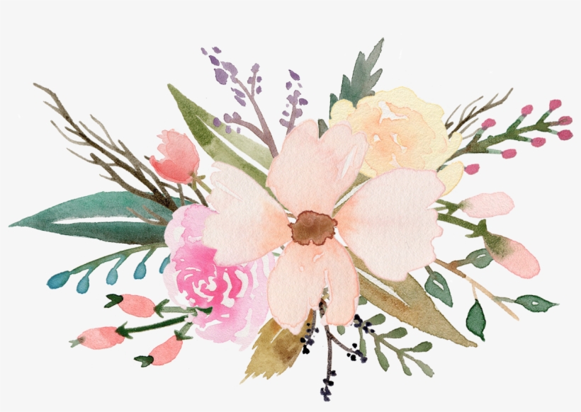 Flower Bouquet - Watercolour Flower Clipart Free, transparent png #94624