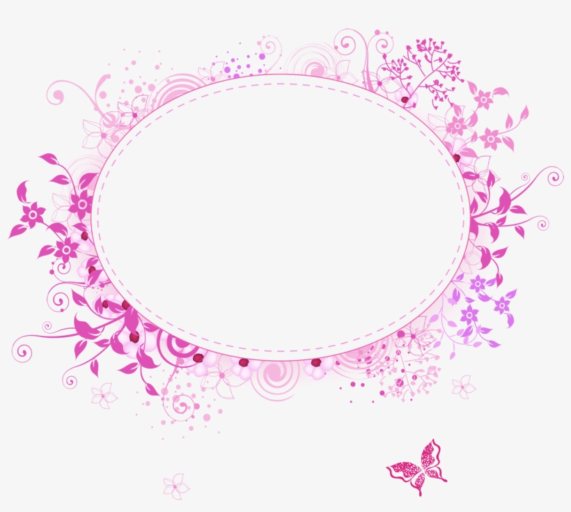 Pink Flower Frame Png Transpa Image Pink Flower Frame - Png Transparent Flower Frame Png, transparent png #94953