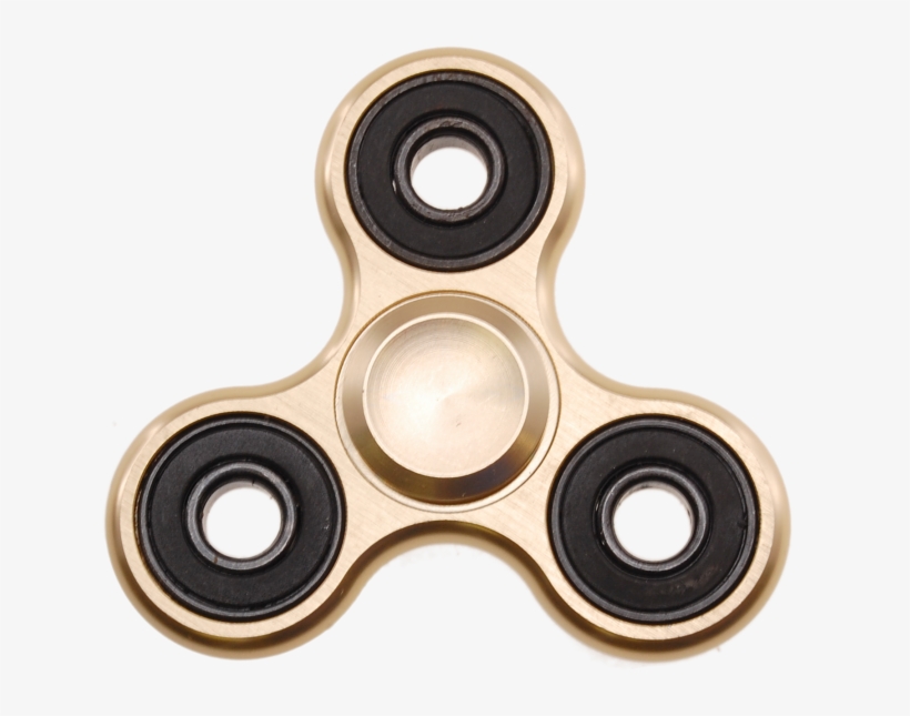 Metal Hand Tri Spinner Anti-stress Fidget Toy - Fidget Spinner Gold Transparent, transparent png #95065