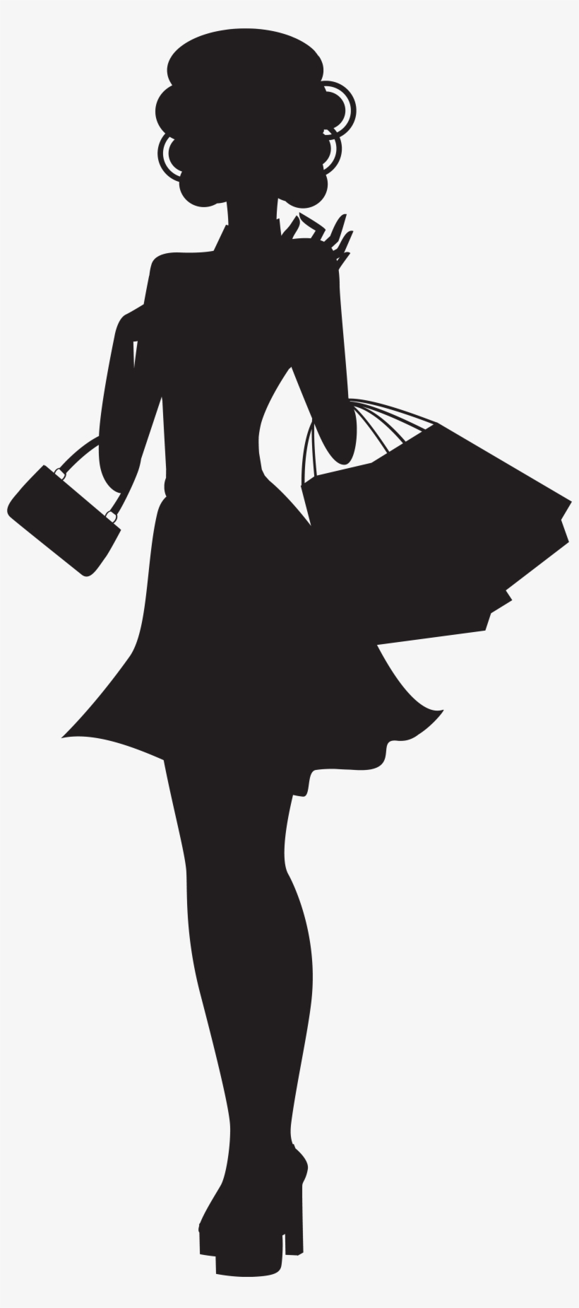 Woman Shopping Silhouette Png, transparent png #95157