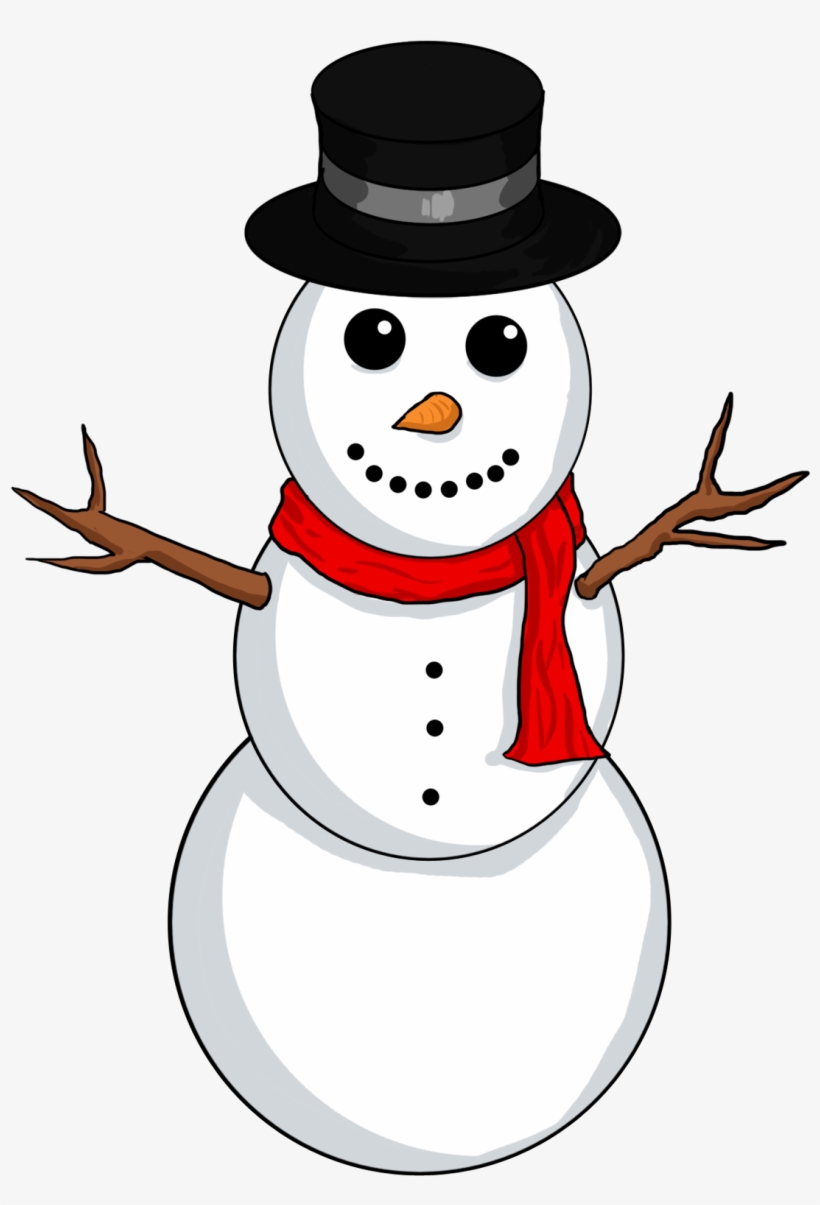 Snowman - Snowman With A Hat, transparent png #95216
