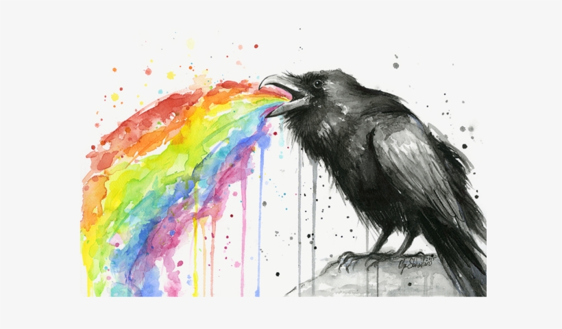 Click And Drag To Re-position The Image, If Desired - Raven Rainbow, transparent png #95308