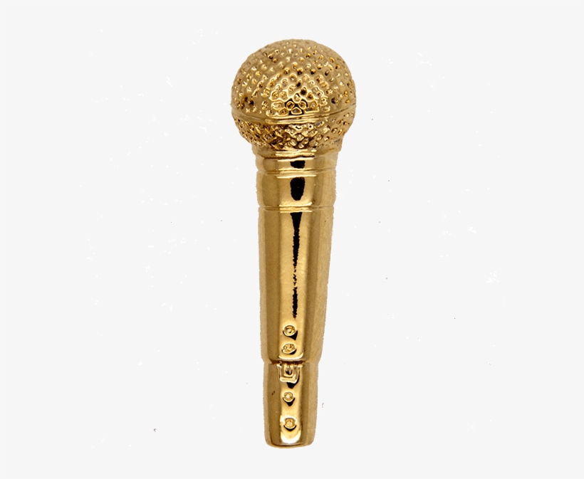 Gold Microphone Png - Gold, transparent png #95328