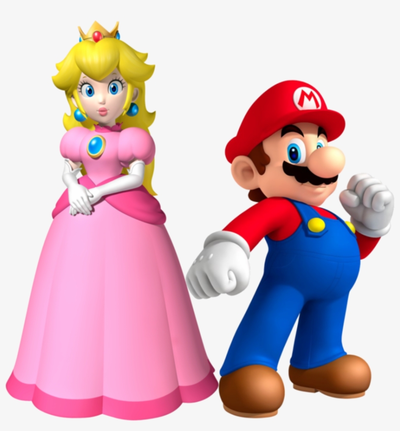 Mario And Peach - Mario And Peach Png, transparent png #95350