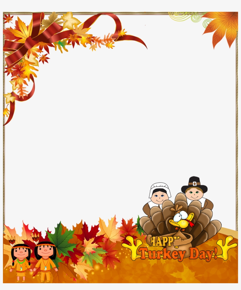 Thanksgiving Border Png - Happy Thanksgiving Frame Png, transparent png #95400