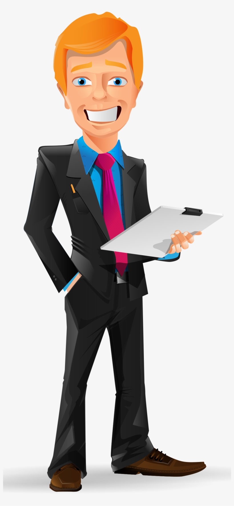 Picture Freeuse Library Smiling Businessman Http Www - Business Man Cartoon Png, transparent png #95563