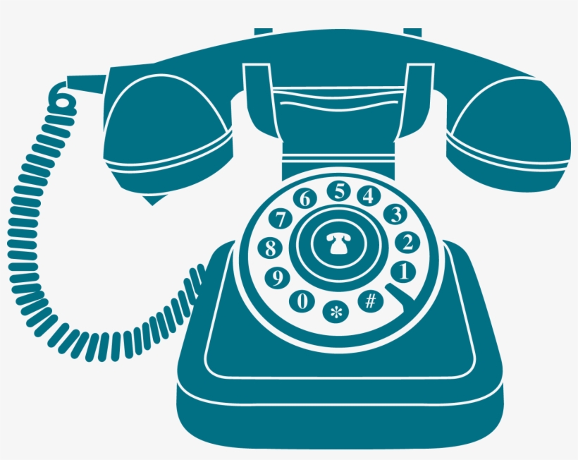 Vintage Blue Phone Icon - Vintage Phone Logo Png, transparent png #95659