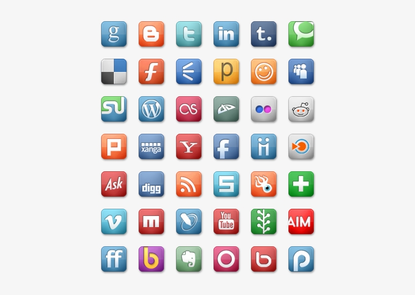 Free Icons Png - Social Media Icons, transparent png #95886