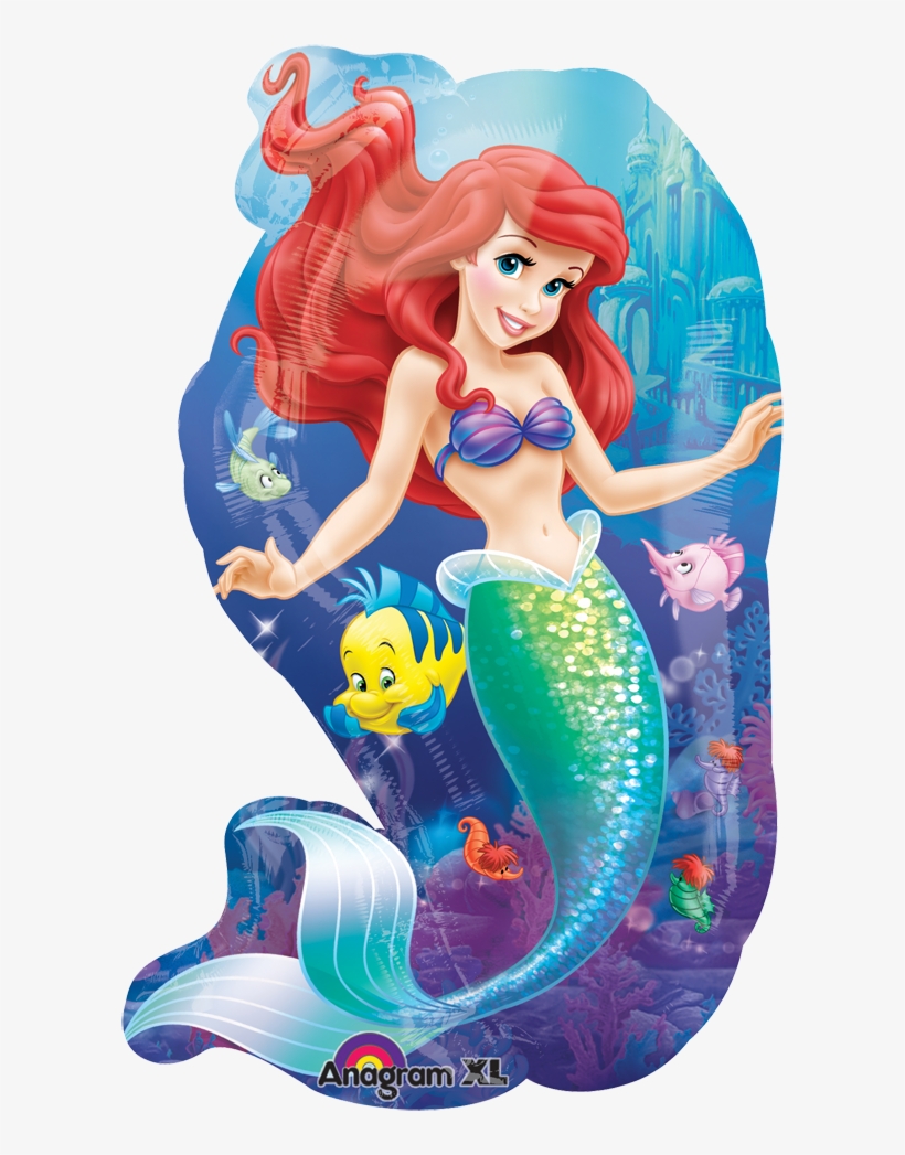 Globo La Sirenita - Little Mermaid Foil Balloons, transparent png #95984