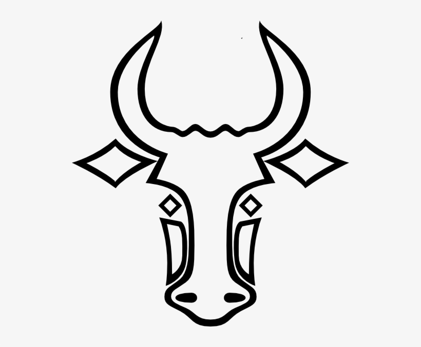 Bull Head Vector Png - Bull Outline, transparent png #96026