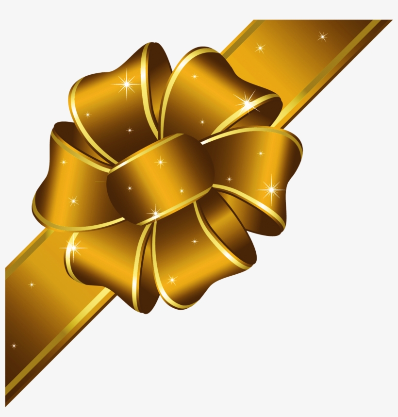 Ribbon Transparent Golden - Gold Birthday Ribbon Png, transparent png #96144