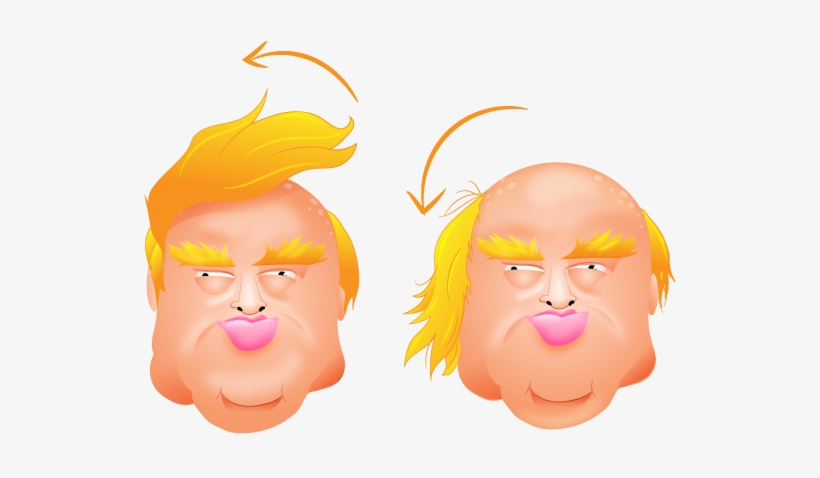 Trump's Actual Hair Trump - Donald Trump Emojis, transparent png #96235