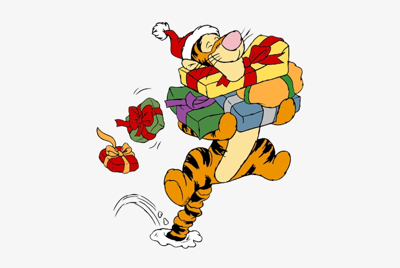 Clip Art Disney Galore And Friends - Winnie The Pooh Tigger Christmas, transparent png #96280