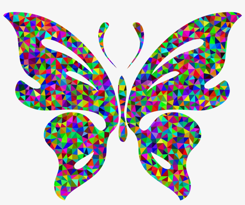This Free Icons Png Design Of Prismatic Low Poly Butterfly, transparent png #96732