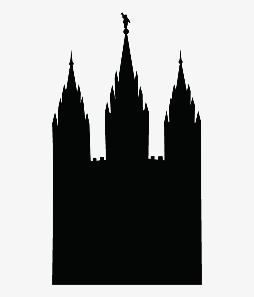 Diy Salt Lake Temple Watercolor - Silhouettes Of Lds Temples, transparent png #96755