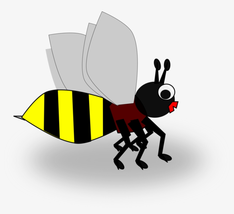 Honey Bee Insect Wasp Cartoon - Custom Cartoon Bee Flask, transparent png #96914