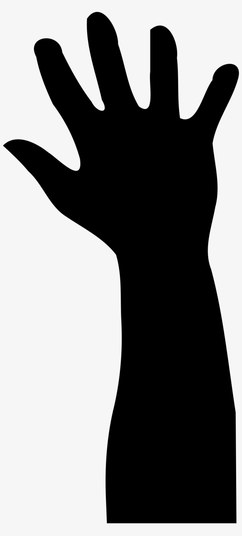 Raise Your Hand At The Silhouette - Hand Raising Silhouette, transparent png #96941