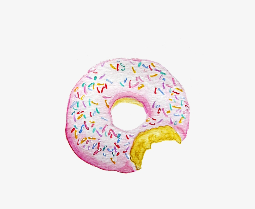 Vector Library Stock Ink And Watercolour Little Inkings - Doughnut, transparent png #96971