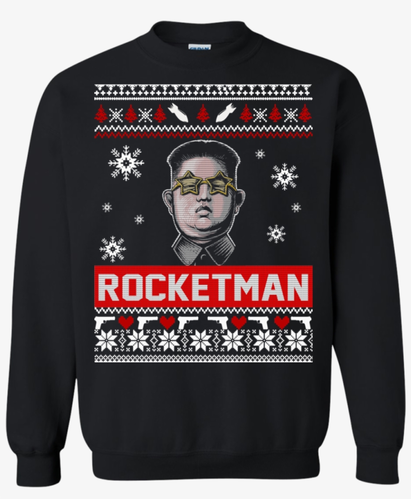 Kim Jong Un Rocketman Christmas Ugly Sweater - President Trump Called Kim Jong Un Rocketman So I Made, transparent png #97007