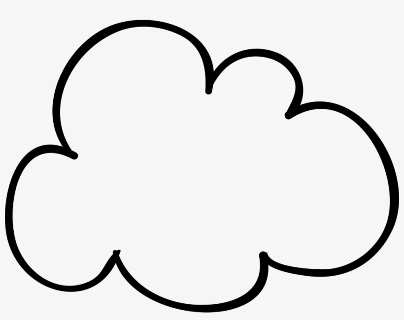 Cloud Sketched Shape Comments - Hand Drawn Cloud Png, transparent png #97222