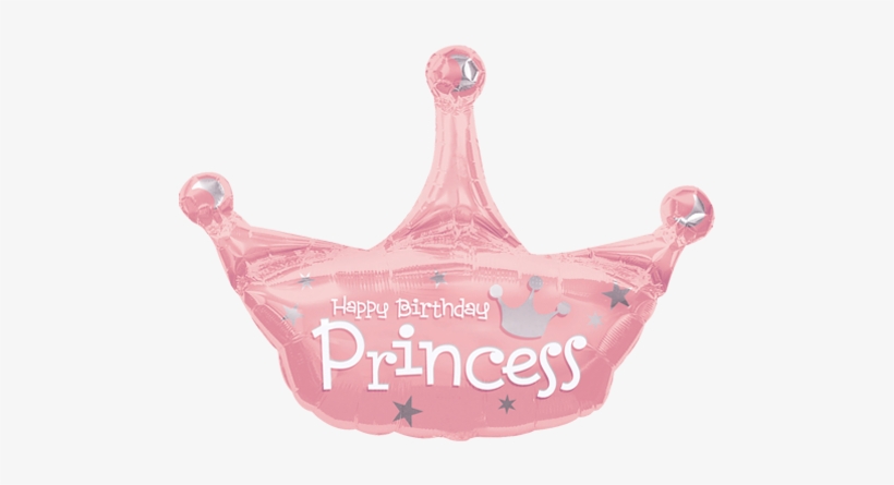 34" Birthday Princess Crown Foil Balloon - Birthday Princess Crown 25", transparent png #97315
