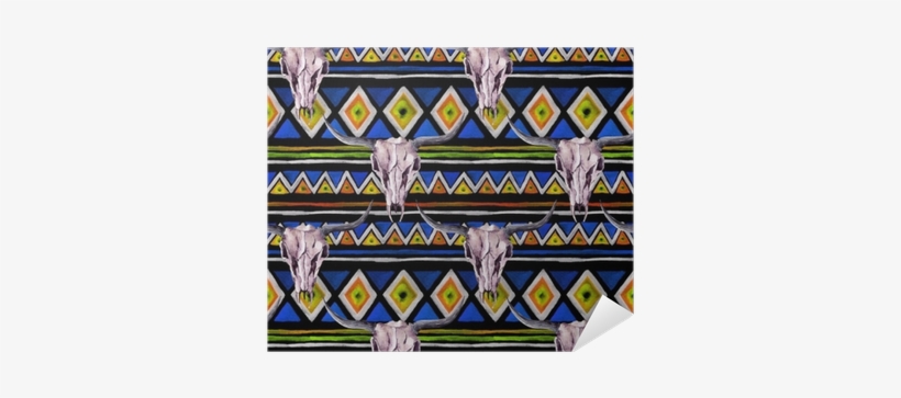 Seamless Background With Trendy Tribal Design - Bat, transparent png #97432