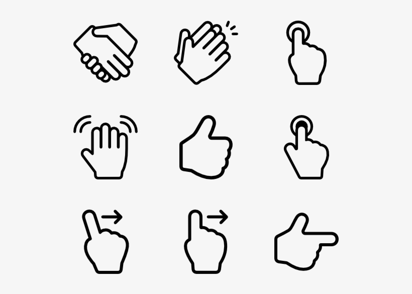 Jpg Free Stock Tap Icons Free Basic Gestures Lineal - Hand Move Icon, transparent png #97541