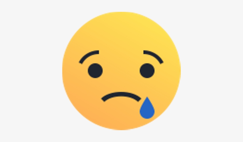 Sad Reaction Emoji - Facebook Sad React Png, transparent png #97566