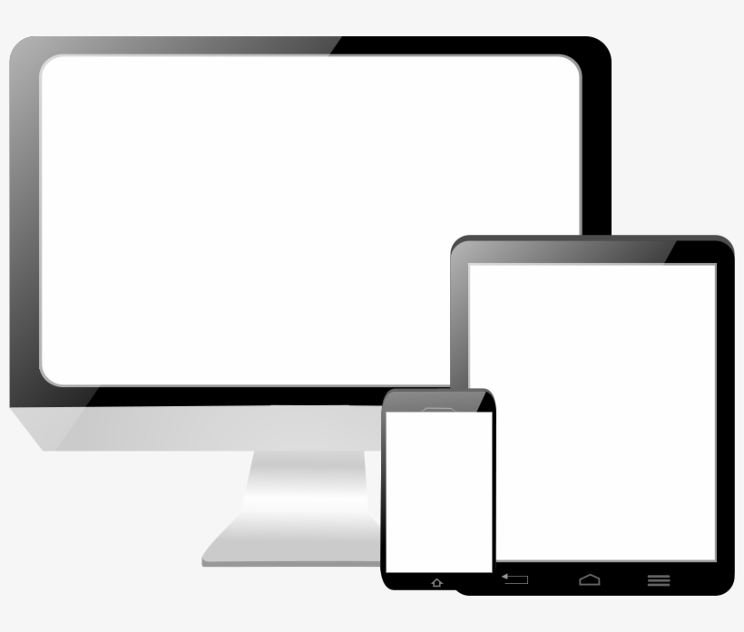 Computer Monitor Clipart - Computer Tablet Phone Png, transparent png #97733