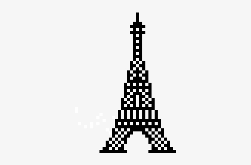 Pixel Eiffel Tower - Pixel Art Tour Eiffel, transparent png #97813