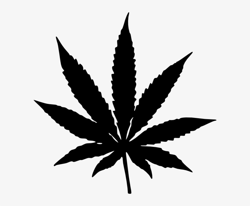Jpg Royalty Free Library Black Clip Art At Clker Com - Marijuana Leaf Clip Art, transparent png #98451