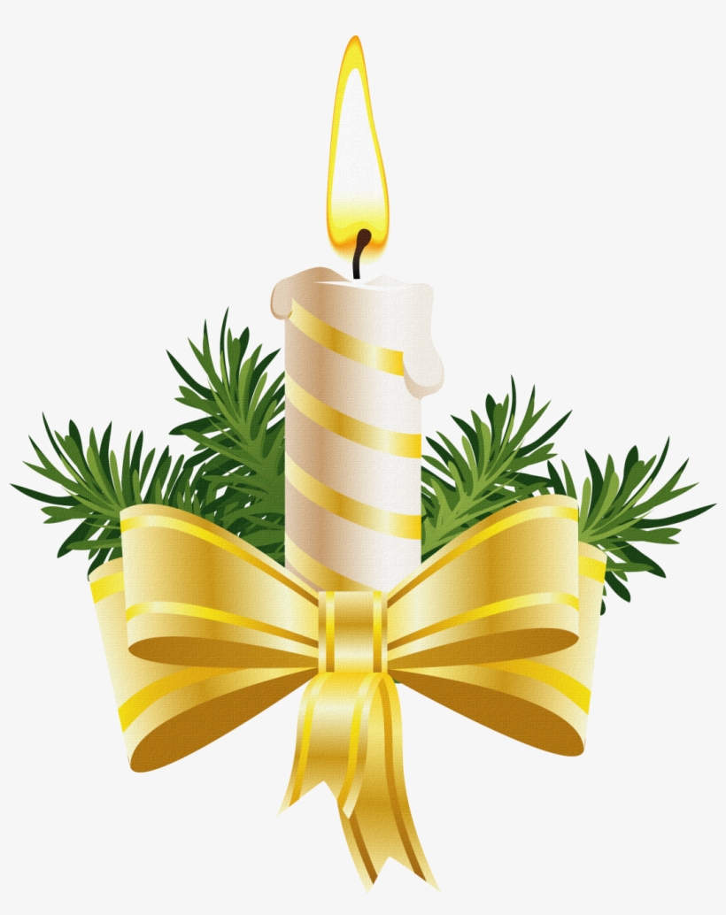 Christmas Candle's Png Image, transparent png #98726