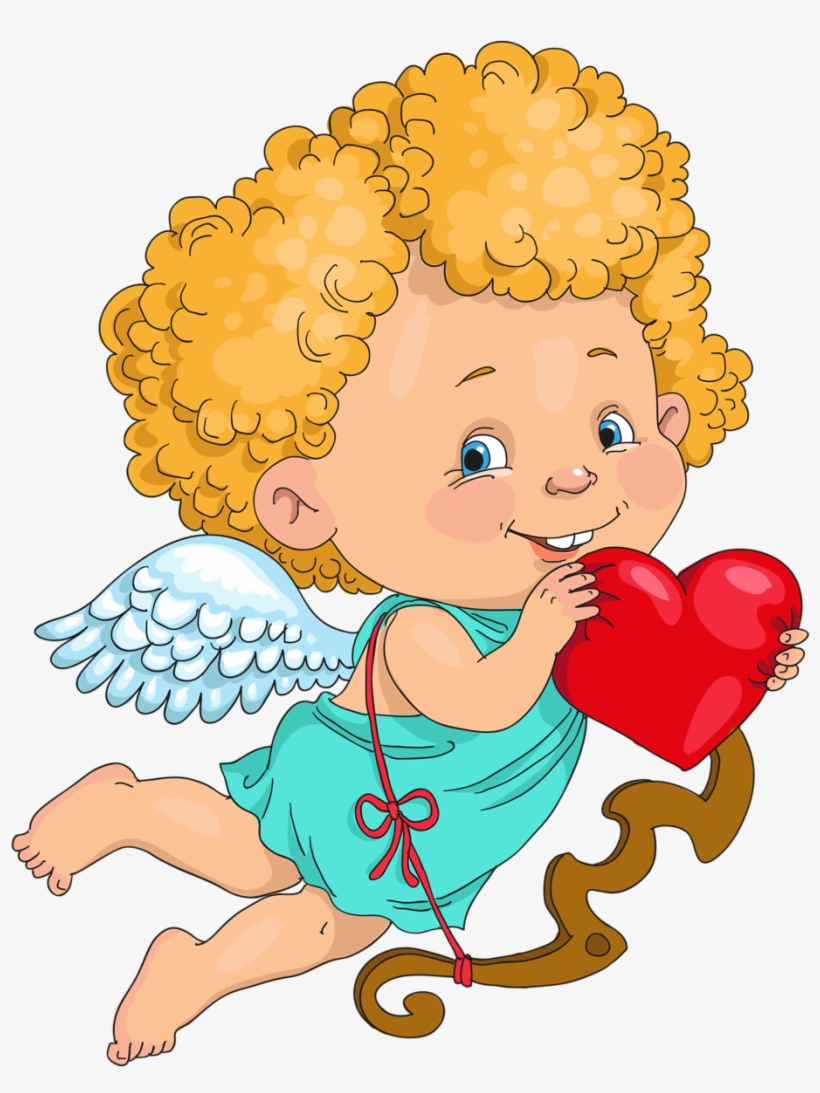 February Clipart Cupid - Desenho De Anjinho, transparent png #98728
