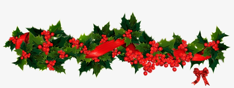 Christmas Garland Png Transparent Png Black And White - Christmas Garland Png Transparent, transparent png #99084