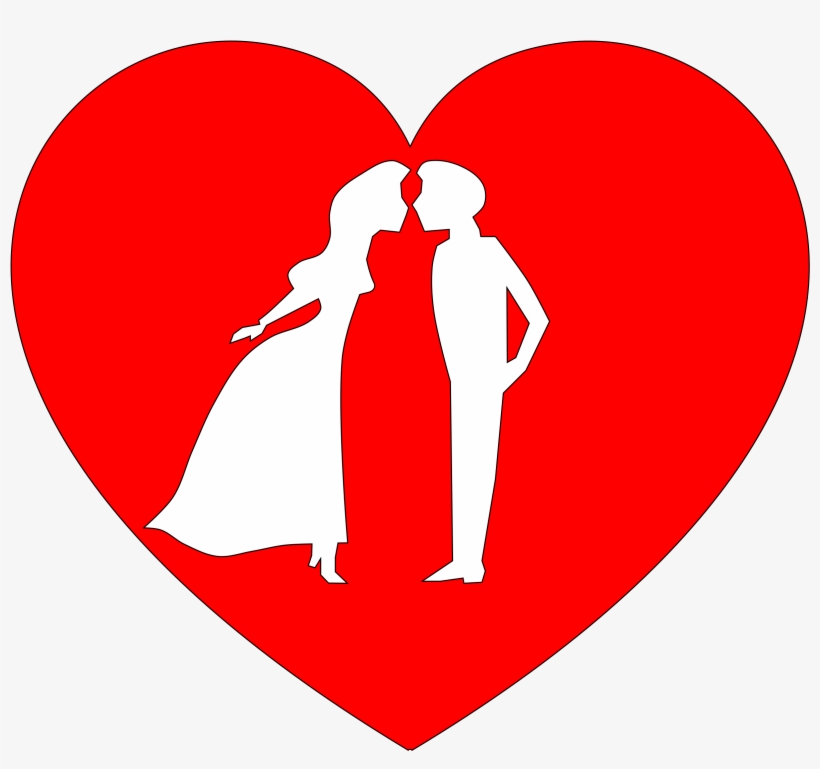 Valentines Day Couple Png Image Background - Couple In Heart, transparent png #99085