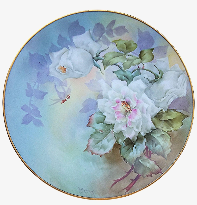 Paul Putzki, Vintage Early 1900's, Rare 'white Roses' - Porcelain, transparent png #99331
