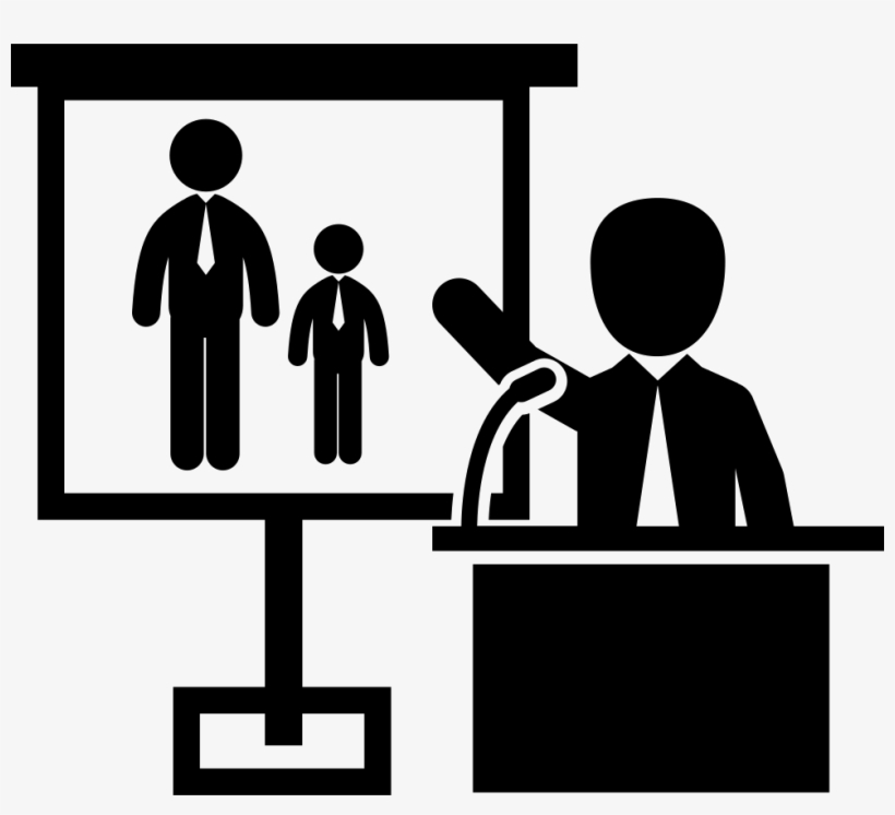 Presenter Talking About People On A Screen Comments - Apresentador Icone, transparent png #99335