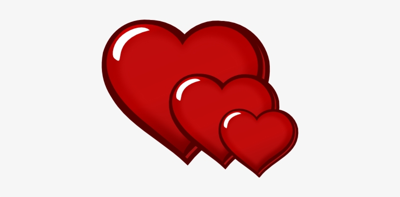 Three Red Hearts - Heart Clipart, transparent png #99503