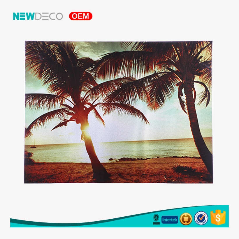 Oil Paintings Palm Trees, Oil Paintings Palm Trees - Art Print: Bryant's Bimini Sunset, 19x38in., transparent png #99946