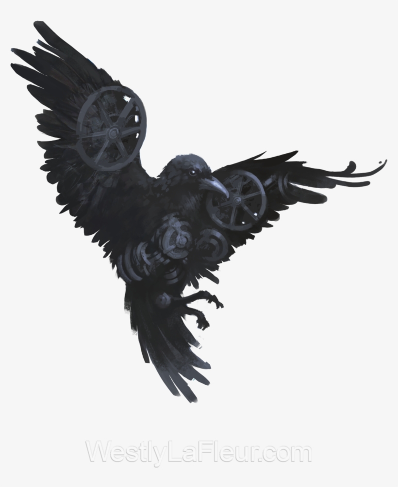 A Steampunk-ish Raven I Was Commissioned To Do As A - Raven Transparent, transparent png #99947