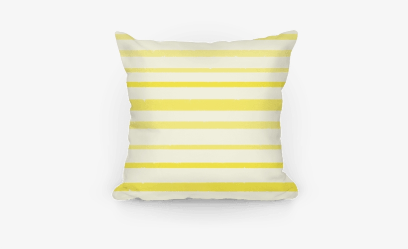 Yellow Watercolor Stripe Pattern Pillow - Camping Throw Pillows, transparent png #99966