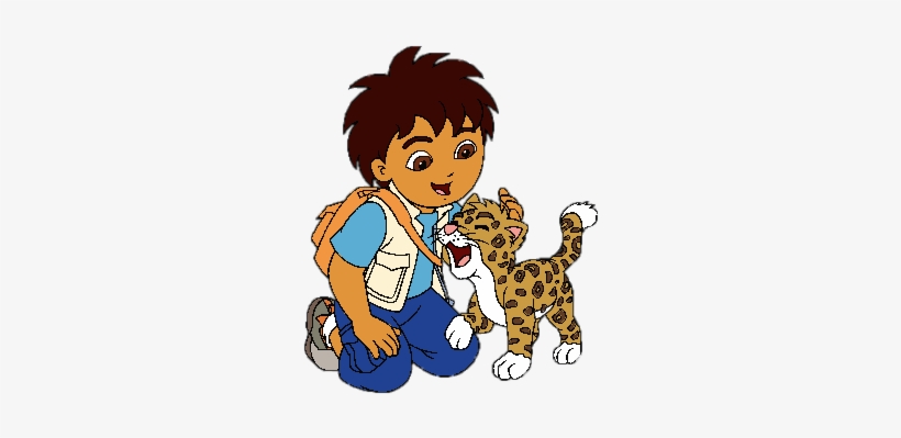 Diego Stroking Jaguar Png - Go Diego Go Y Bebe Jaguar, transparent png #900265