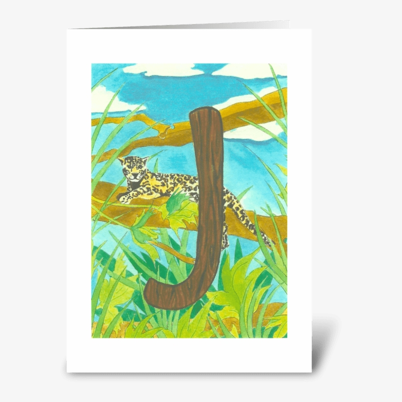 J For Jaguar Greeting Card - Painting, transparent png #900289