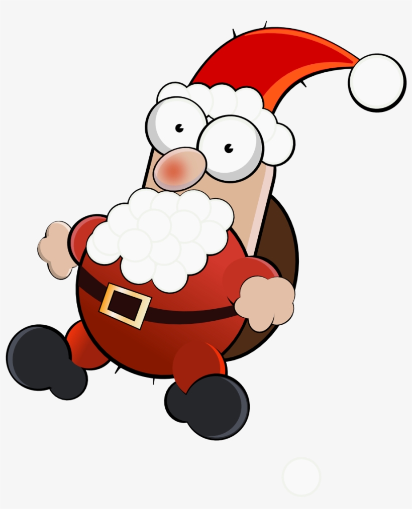 Santa Crazy Xmas Man Christmas 999px 167 - Santa Claus Funny Png, transparent png #900567