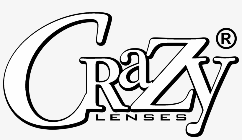Crazy Lenses Logo Black And White - Crazy Logo Png, transparent png #900918
