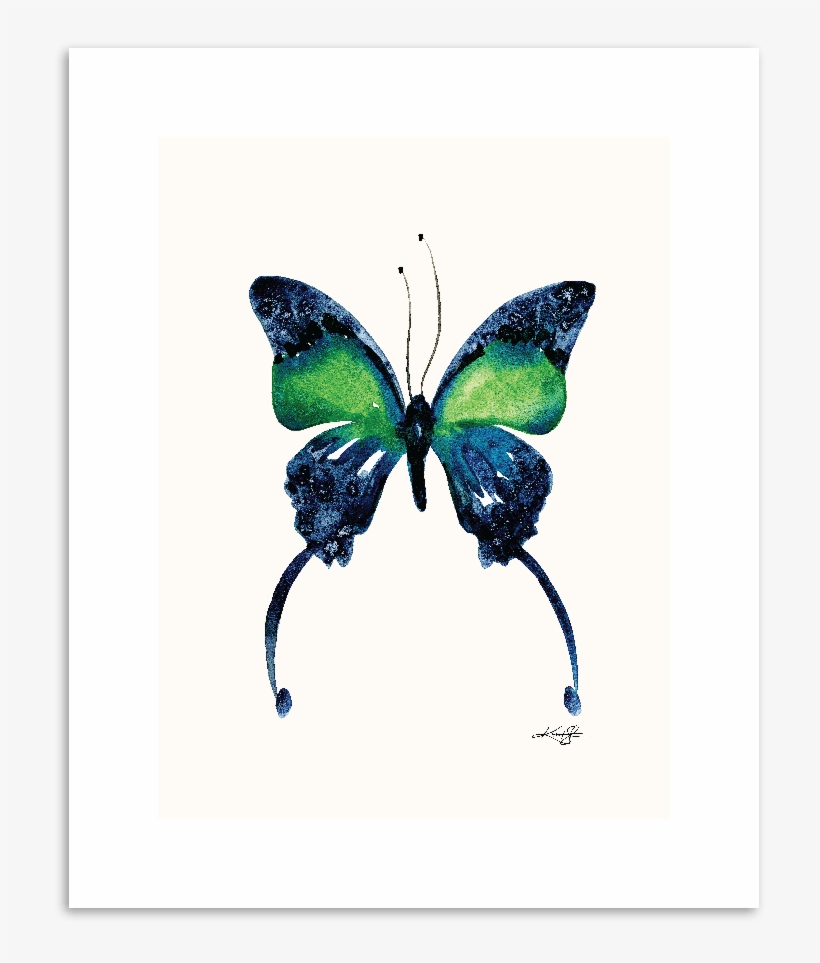 Home - August Grove 'butterfly 6' Watercolor Painting Print, transparent png #900990