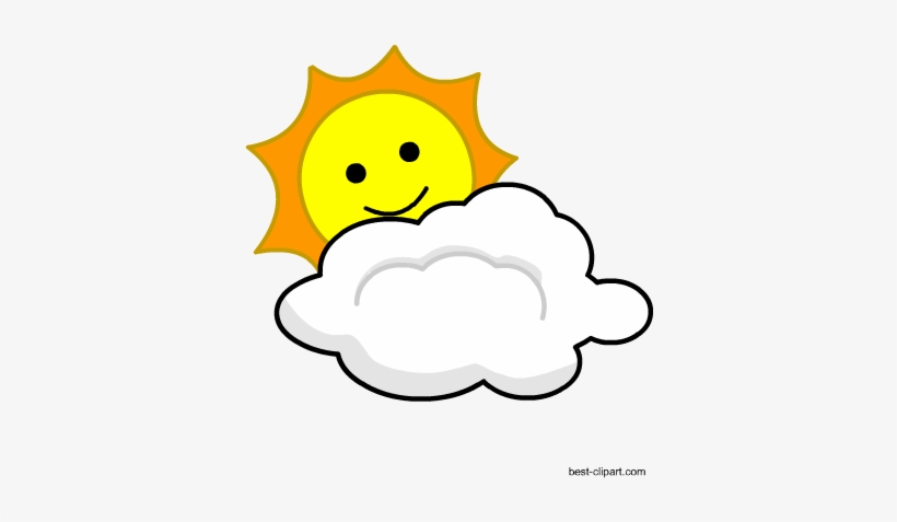 Cloud And Smiling Sun Free Clipart Image - Portable Network Graphics, transparent png #901222